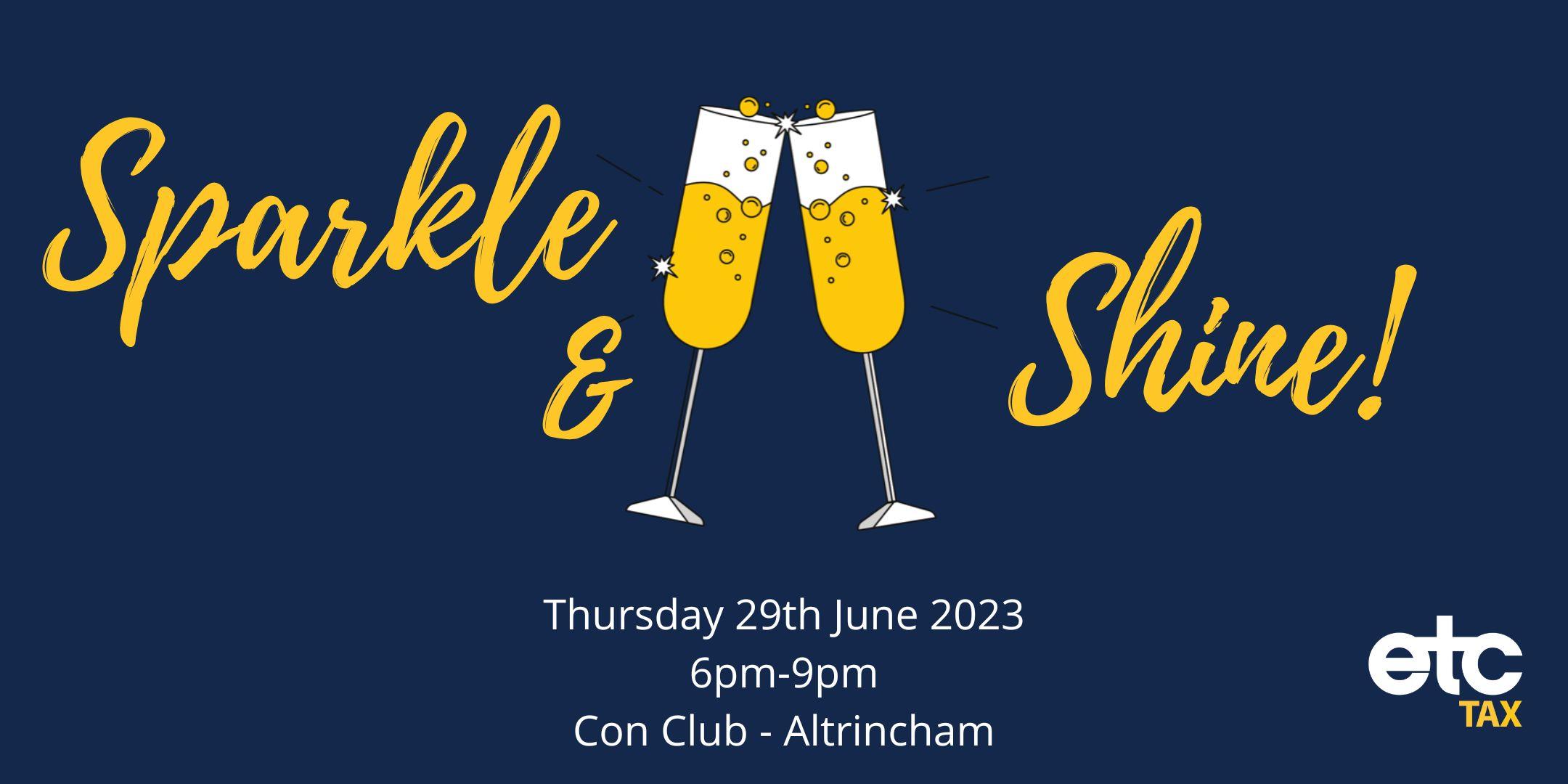 Event poster with drinks illustration