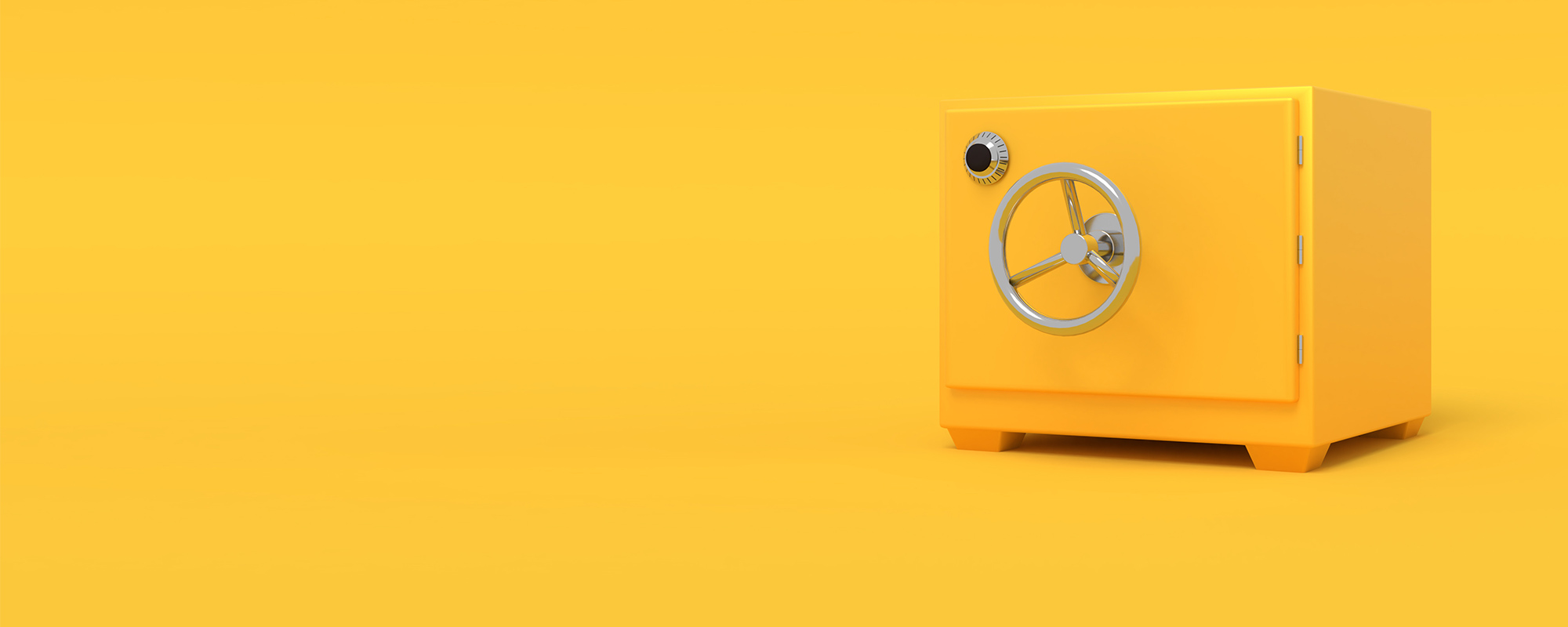 Yellow minimal desk setup