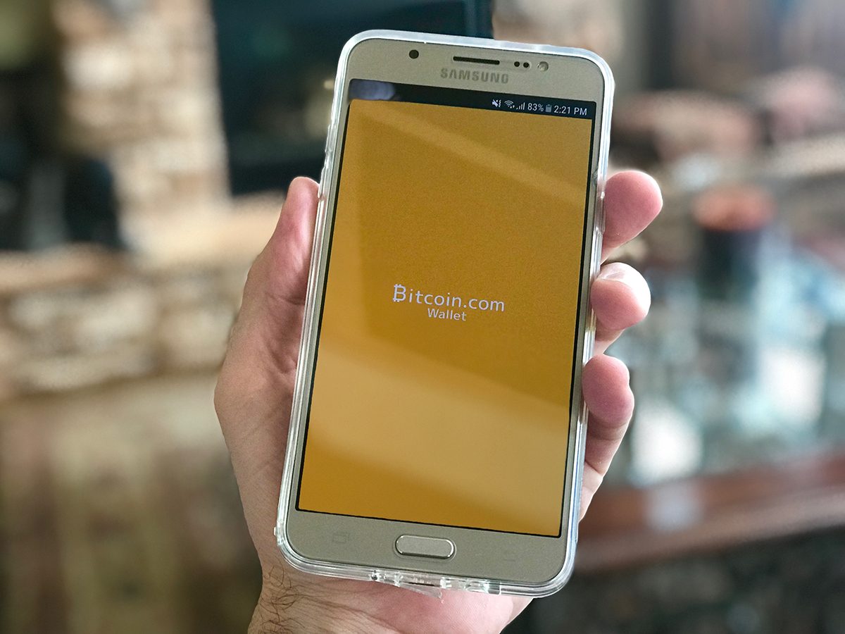 Smartphone with yellow screen