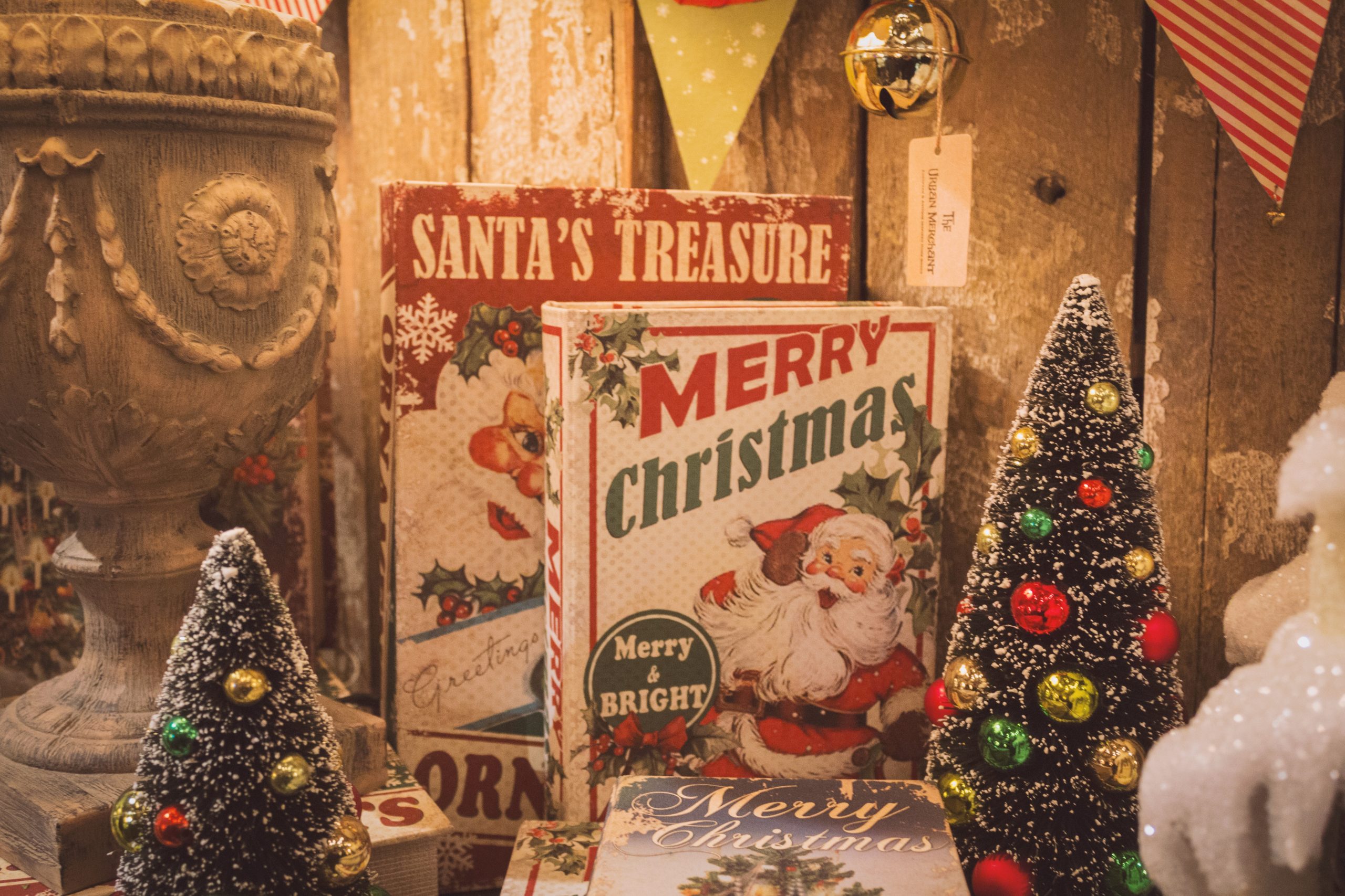 Christmas-themed vintage poster